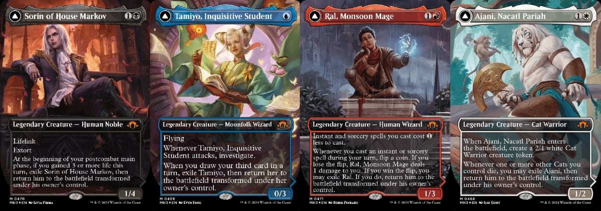 the double faced 'flip walkers', or at least Sorin, Tamiyo, Ajani, and Ral