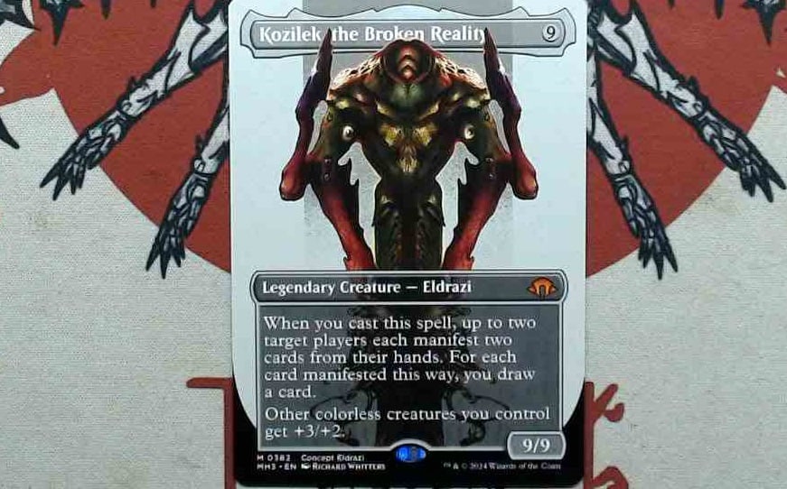 Kozilek the Broken Reality Borderless Concept Eldrazi